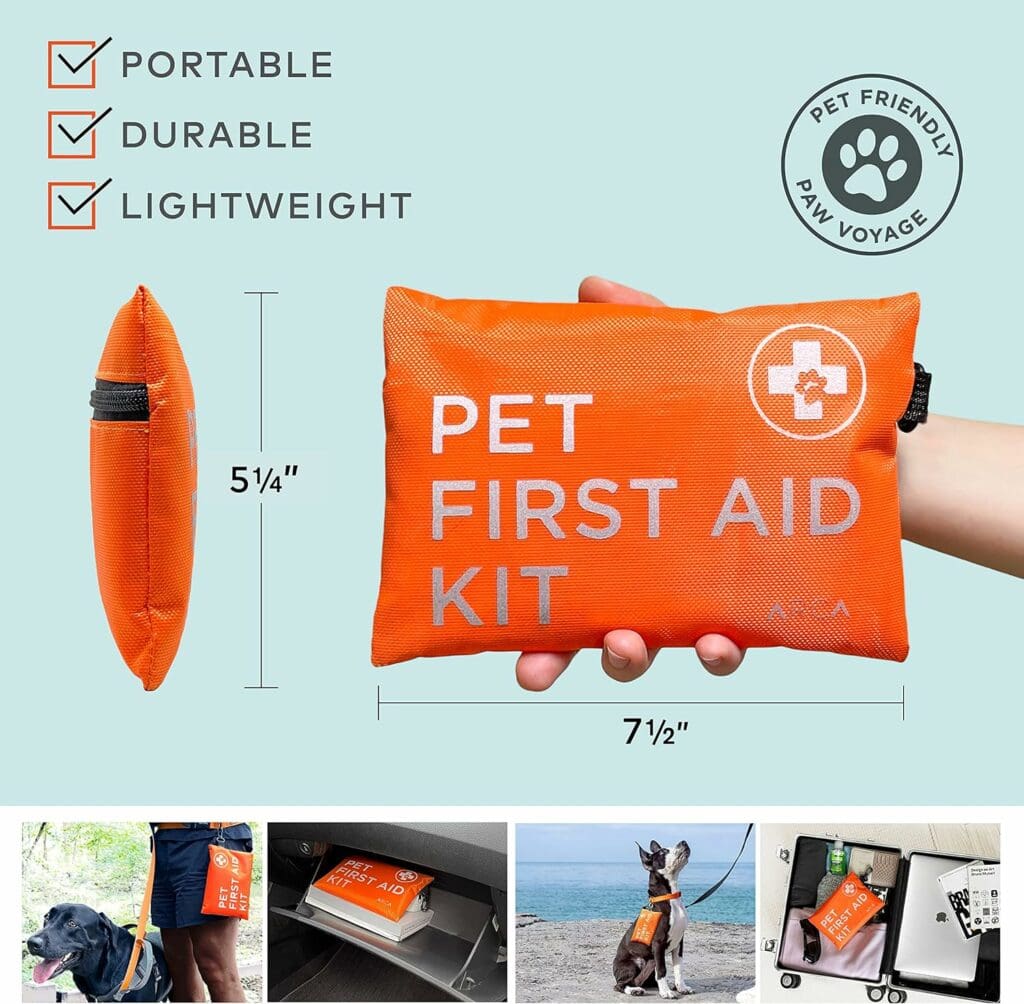 ARCA PET Dog First Aid Kit - Pet Emergency Travel kit for Cat and Dog - Water Resistant High Visibility Reflective First Aid Pouch for Pets for Camping, Hiking, Backpacking, Sports, Hunting