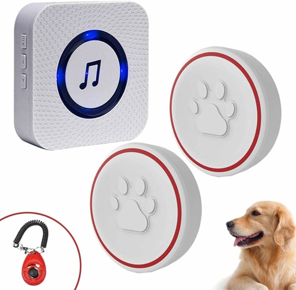 ChunHee Dog Bell for Potty Training Wireless Doggie Door Bell for Dog Puppy Training Sliding Door/Go Outside Doorbell and Waterproof Touch Button