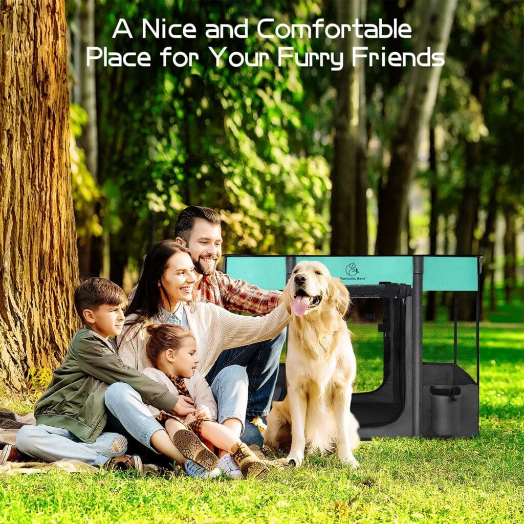 Dog Playpen,Pet Playpen, Foldable Dog Cat Playpens,Portable Exercise Kennel Tent, Water-Resistant Removable Shade Cover, Indoor Outdoor Travel Camping Use for Small Animals + Free Carrying Case