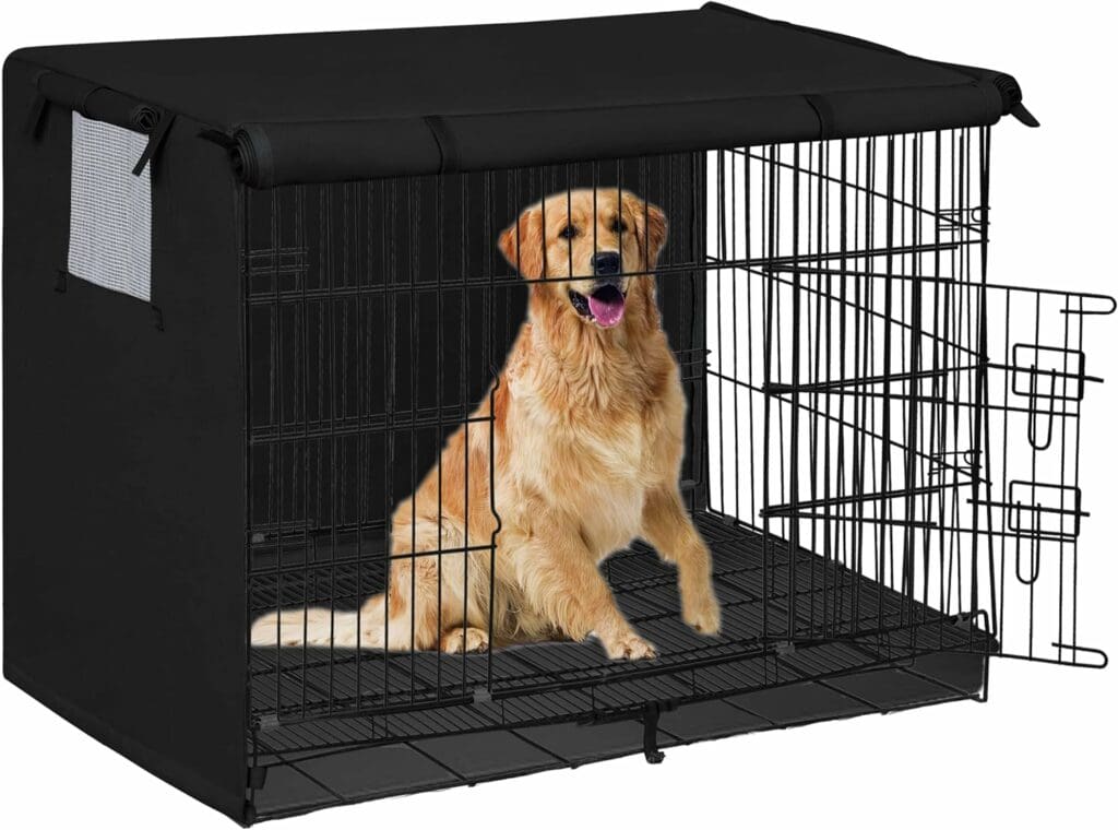 Easy-Going Dog Crate Cover 42 Inch Dog Kennel Cover for Dog, Cage Covers for Dog Crates Fit (42 L x28 Wx30 H) Black