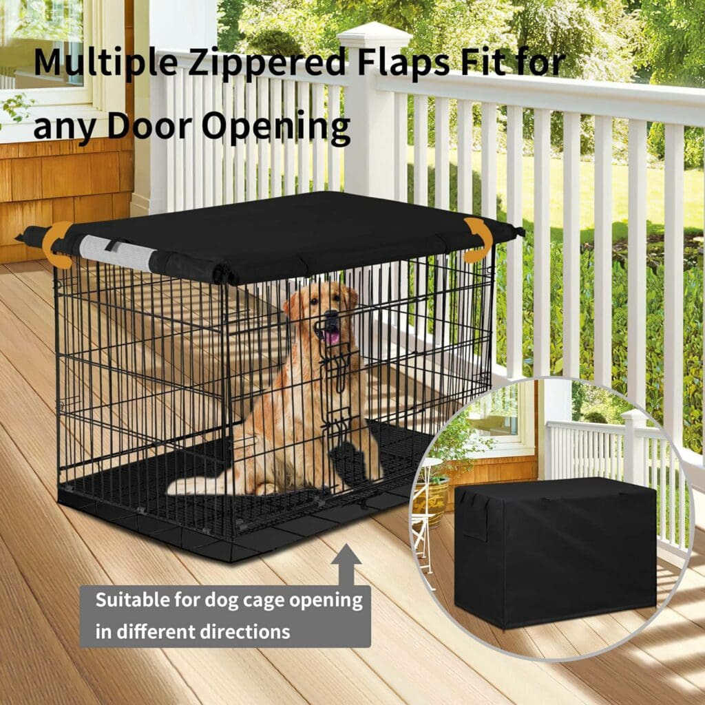 Easy-Going Dog Crate Cover 42 Inch Dog Kennel Cover for Dog, Cage Covers for Dog Crates Fit (42 L x28 Wx30 H) Black