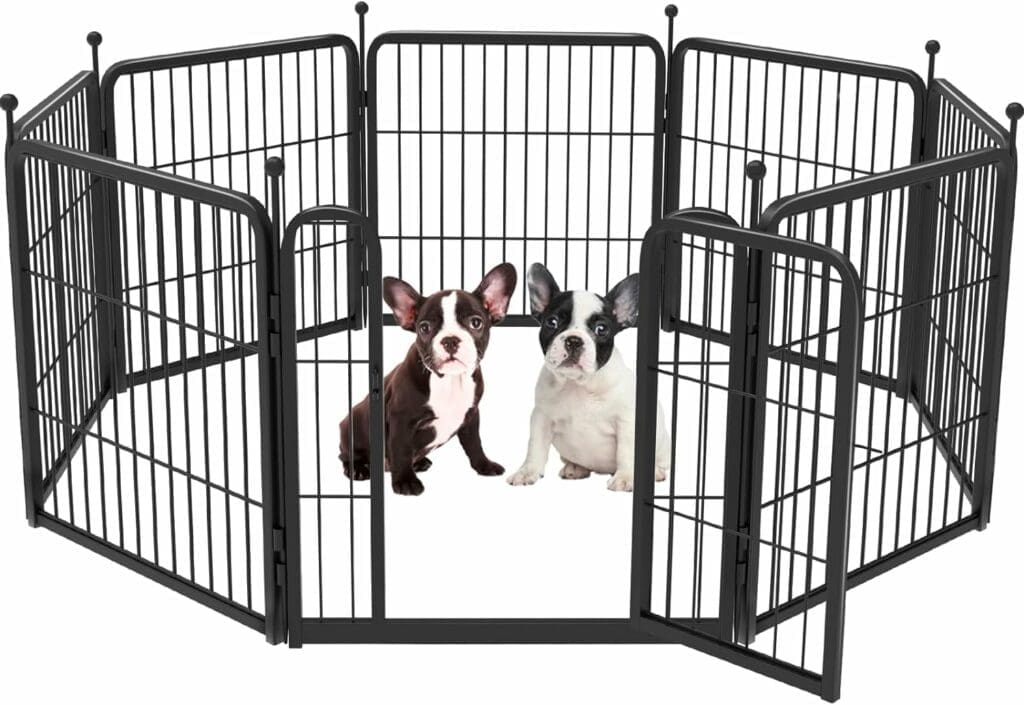 FXW Rollick Dog Playpen for Yard, Camping, 24 Height Heavy Duty for Puppies/Small Dogs, 8 Panels