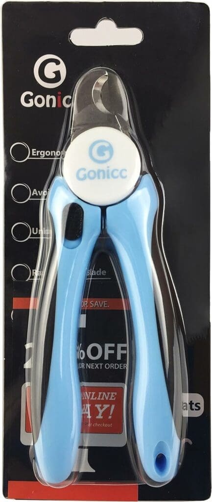 gonicc Dog  Cat Pets Nail Clippers and Trimmers - with Safety Guard to Avoid Over Cutting, Free Nail File, Razor Sharp Blade - Professional Grooming Tool for Pets