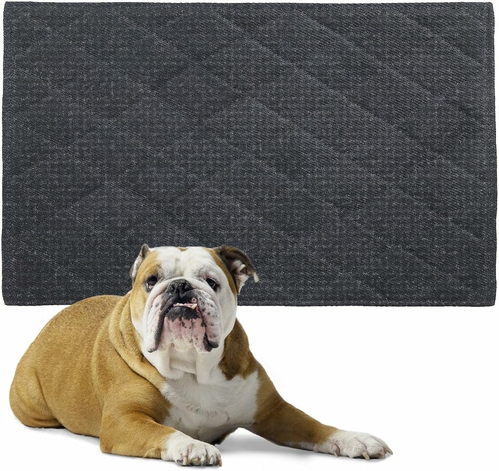 HOMBYS Chew Proof Dog Crate Pad Mat, 23x17 Indestructible Kennel Pad for Aggressive Chewers, Durable and Water Resistant Teething Puppy Crate Mats for Dogs Cages