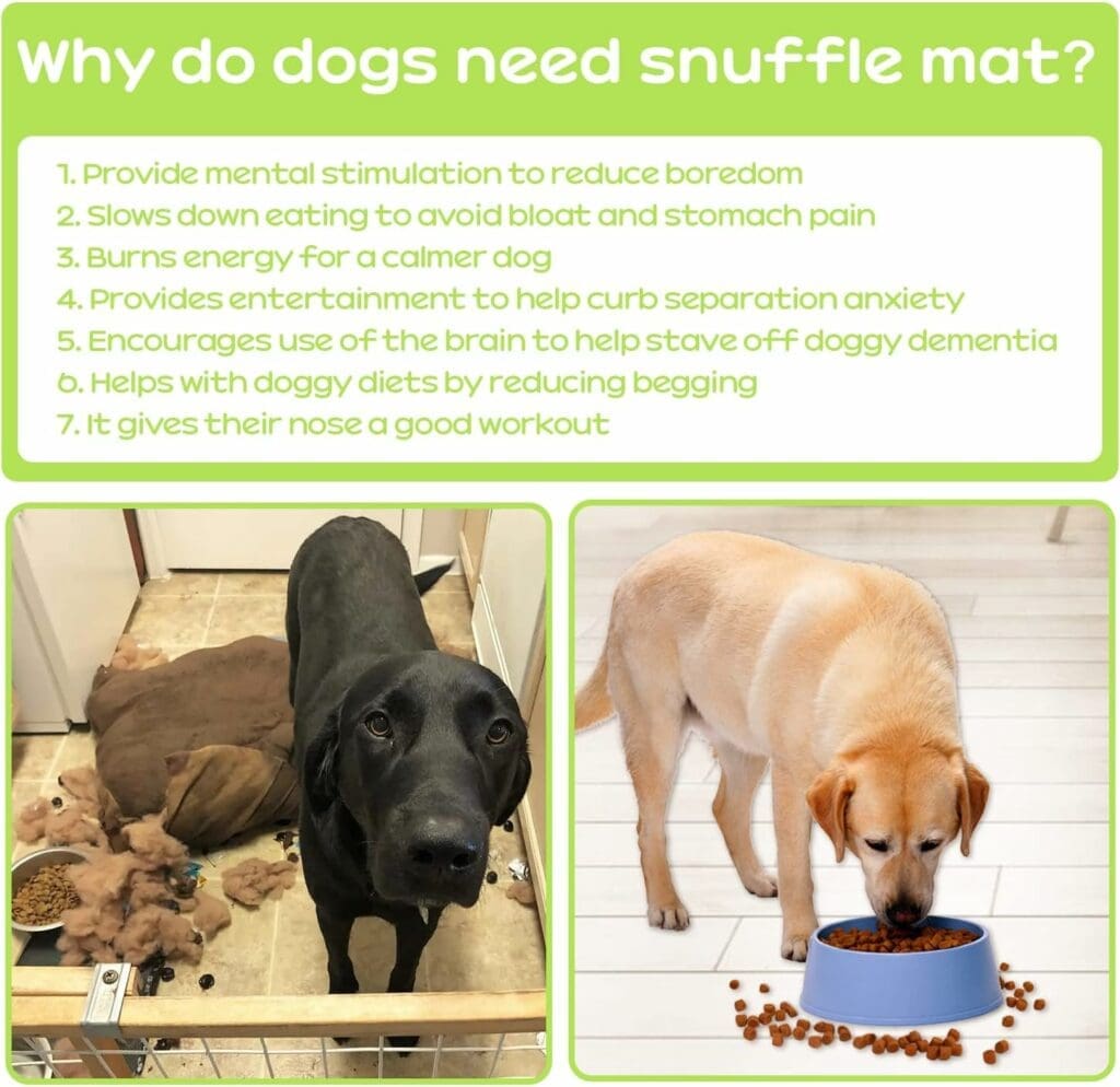 INNOLV Sniff Digging Treat, Snuffle Mat for Puppy, Dog Enrichment Toys Mental Stimulation Boredom Play Mat for Small/Medium Dogs, Large 40 x 28