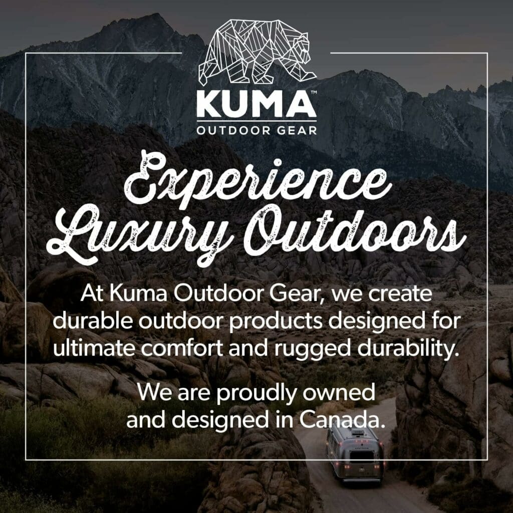 Kuma Outdoor Gear Lazy Bear Dog Bed with Carry Bag, Ultimate Portable Luxury Outdoor Dog Bed for Camping, Glamping Outdoor Adventures (Sierra/Black)