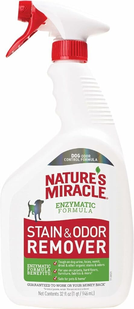 Natures Miracle Stain and Odor Remover, Spot Stain and Pet Odor Eliminator, Enzymatic Formula, 32 Ounce