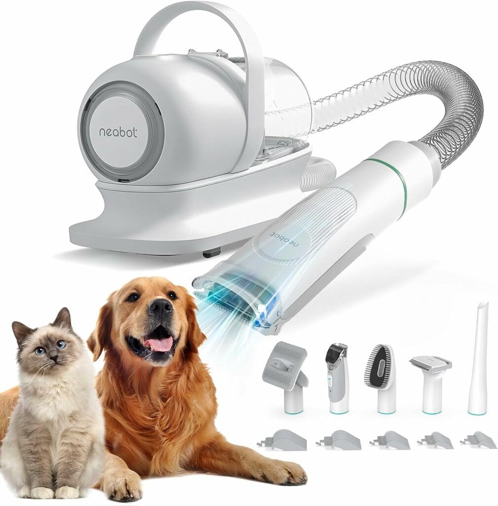 Neakasa by neabot P1 Pro Pet Grooming Kit  Vacuum Suction 99% Pet Hair, Professional Grooming Clippers with 5 Proven Grooming Tools for Dogs Cats and Other Animals(Renamed to Neakasa)