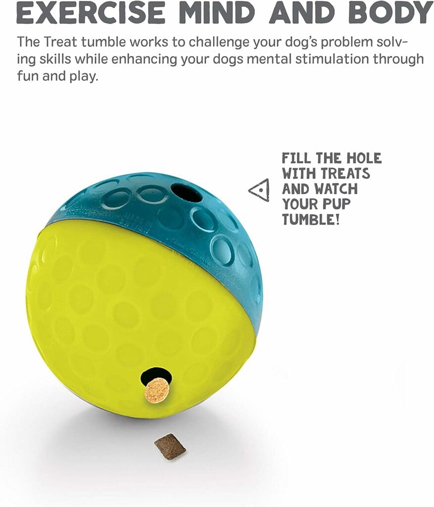 Outward Hound Nina Ottosson Treat Tumble Blue Interactive Treat-Dispensing Puzzle Dog Toy, Small