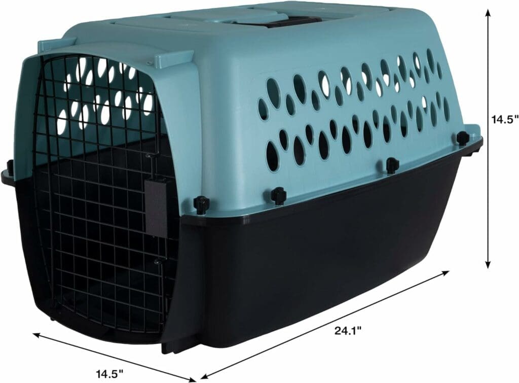 Petmate Fashion Vari Indoor Kennel, 24, for Dogs 10-20 Lbs, Light Blue, Made in USA