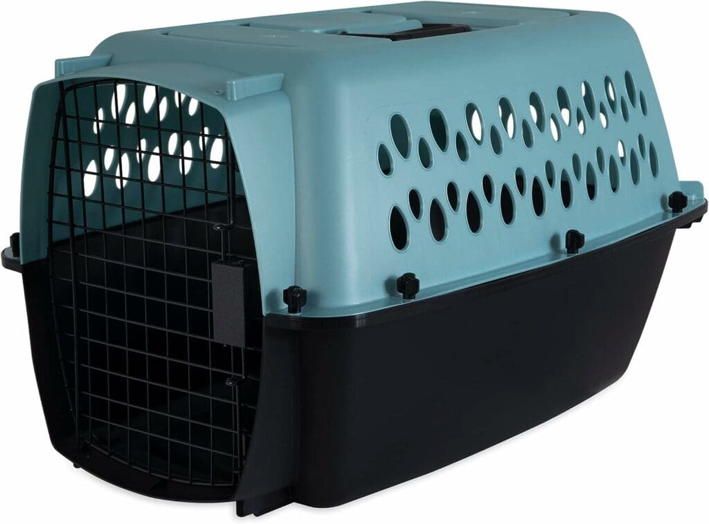 Petmate Fashion Vari Indoor Kennel, 24, for Dogs 10-20 Lbs, Light Blue, Made in USA