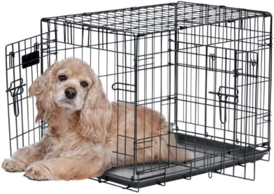 Precision Pet Products Two Door Provalue Wire Dog Crate, 24 Inch, For Pets 15-30 lbs