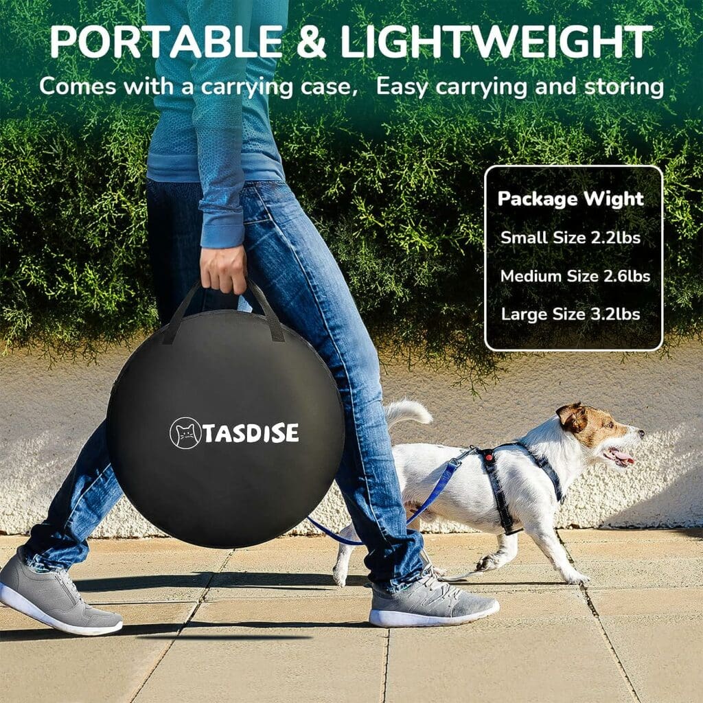 TASDISE Portable Pet Playpen, Foldable Exercise Play Tent Kennel Crate for Puppy Dog Yorkie Cat Bunny, Great for Indoor Outdoor Travel Camping Use, Come with Free Carring Case, 600D Oxford, M